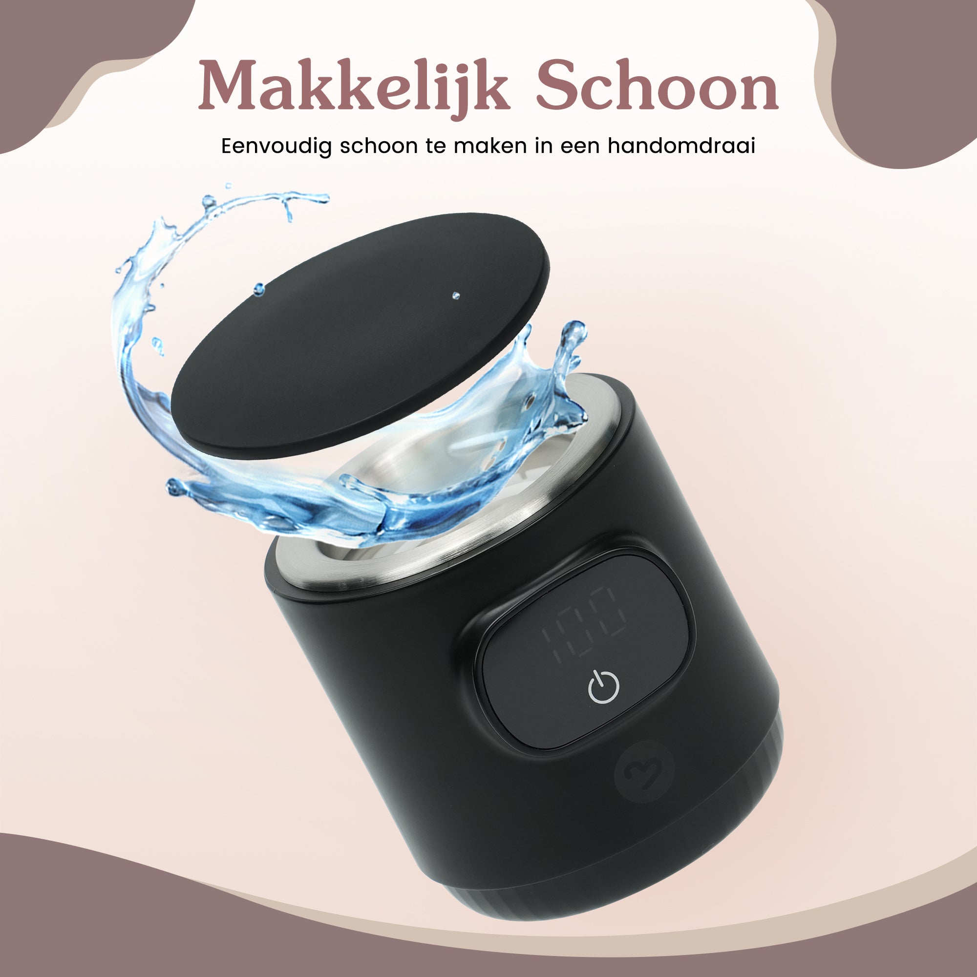 Draagbaar Flessenwarmer Draadloos Zwart