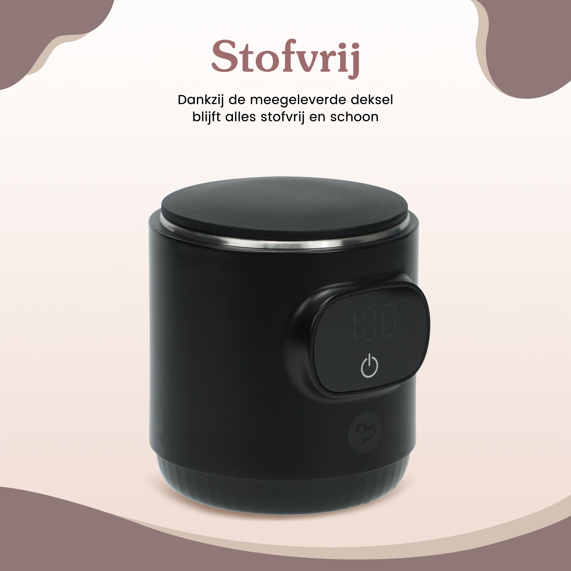 Draagbaar Flessenwarmer Draadloos Zwart