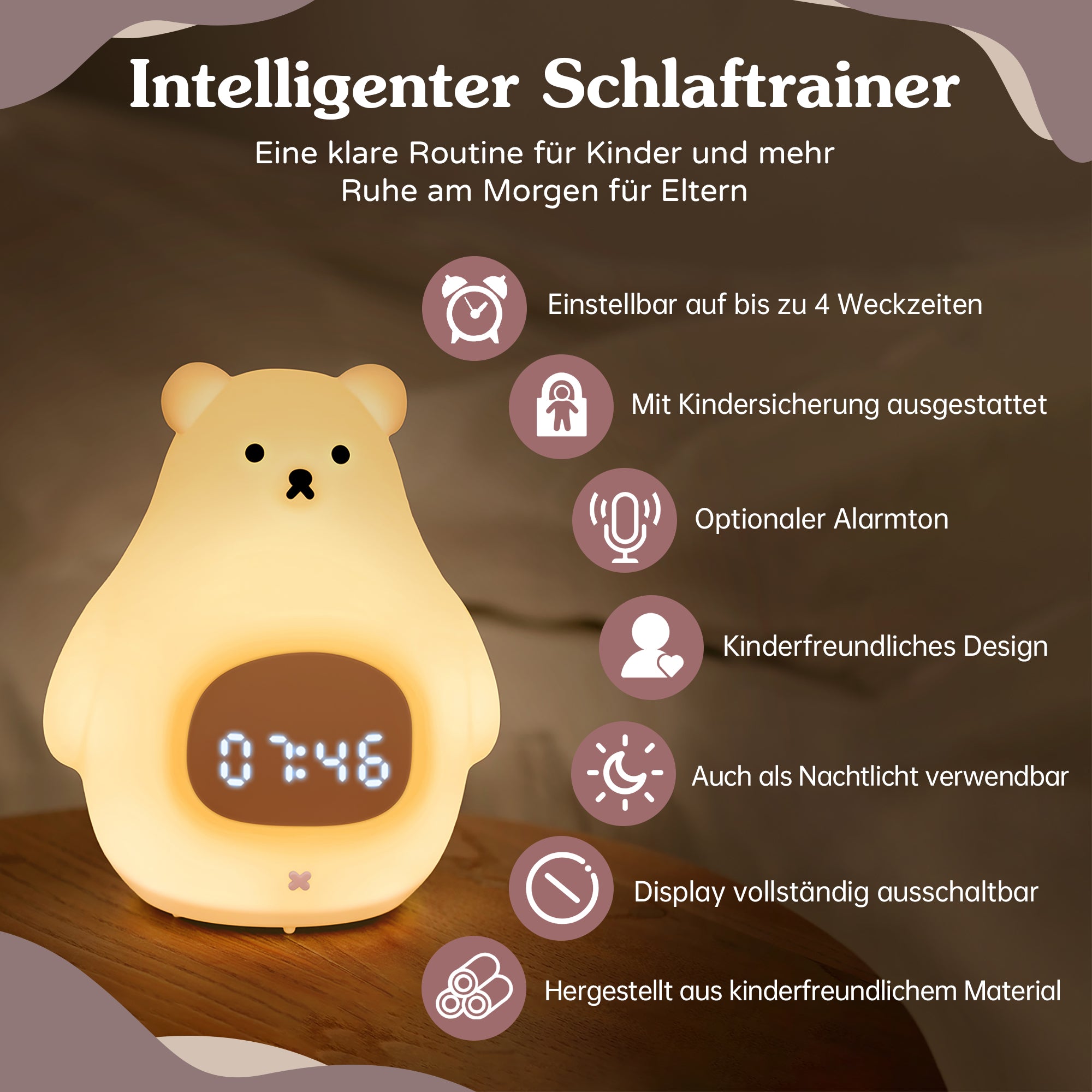 Schlaftrainer für Kinder mit App Bär