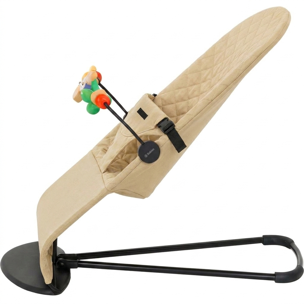 Baby Wipstoel Inklapbaar met Verstelbare Rugleuning Beige
