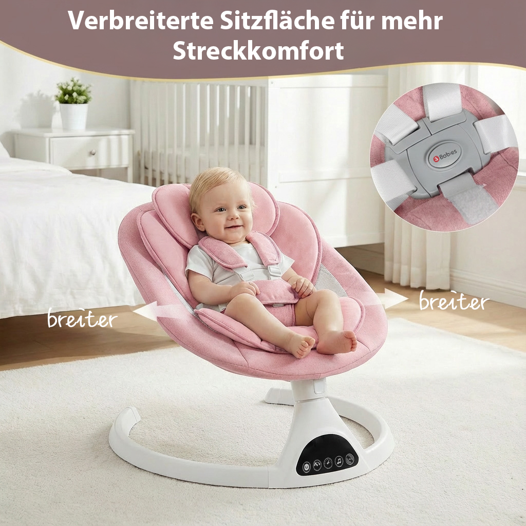 Elektrische Babyschaukel Babywippe mit Bluetooth Rosa