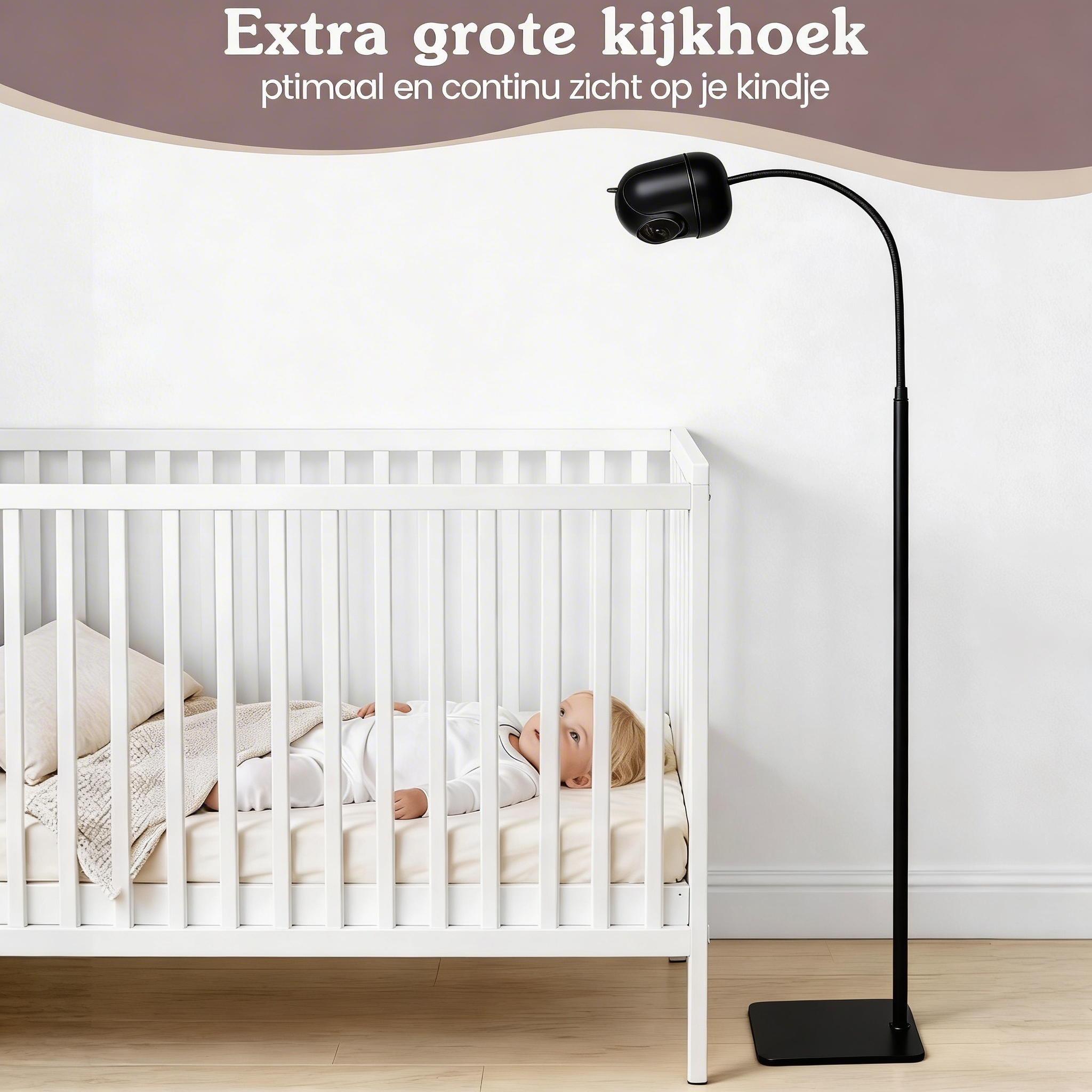 Babyphone-Halterung Universal Standard Schwarzes Stativ