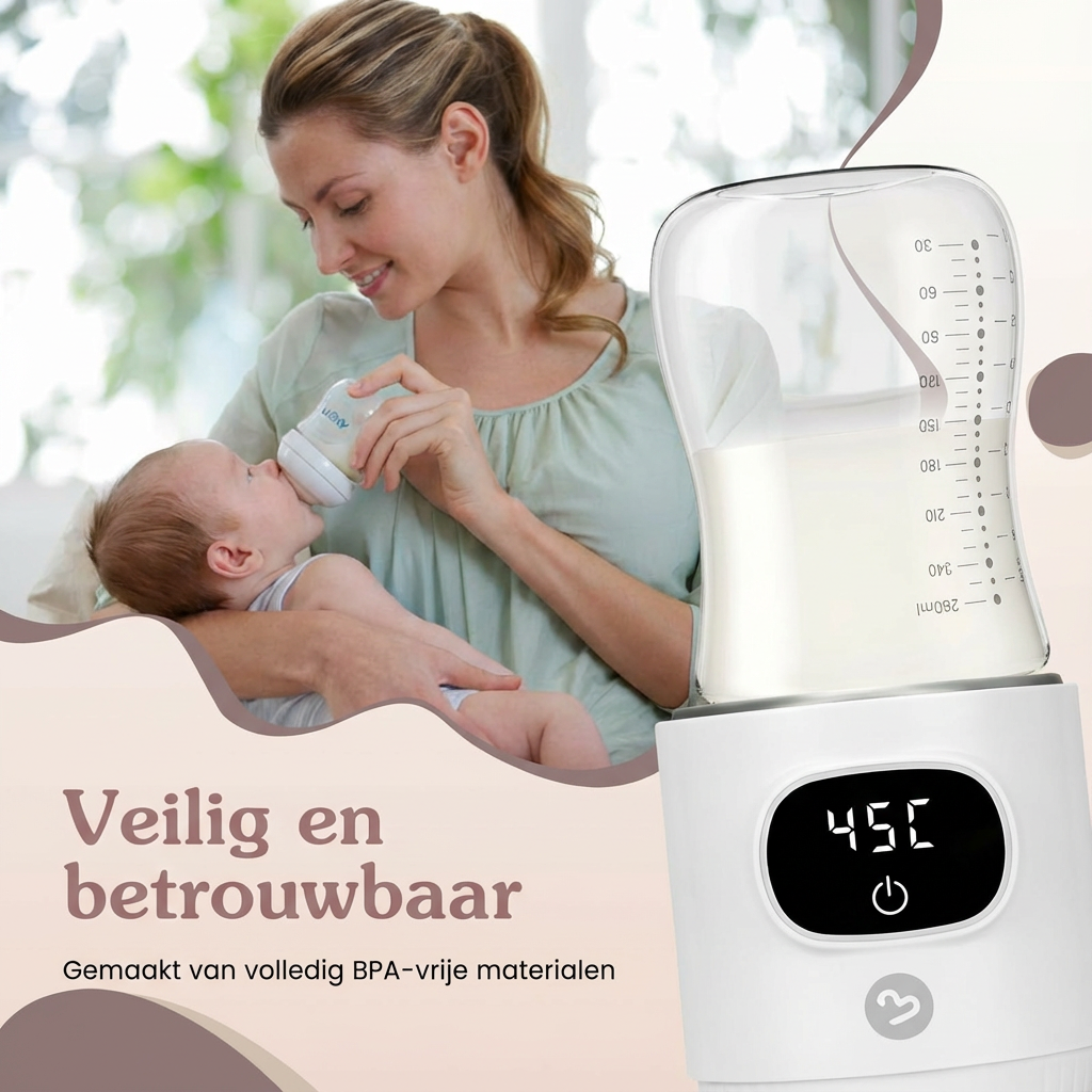 Tragbarer kabelloser Flaschenwärmer, Weiß