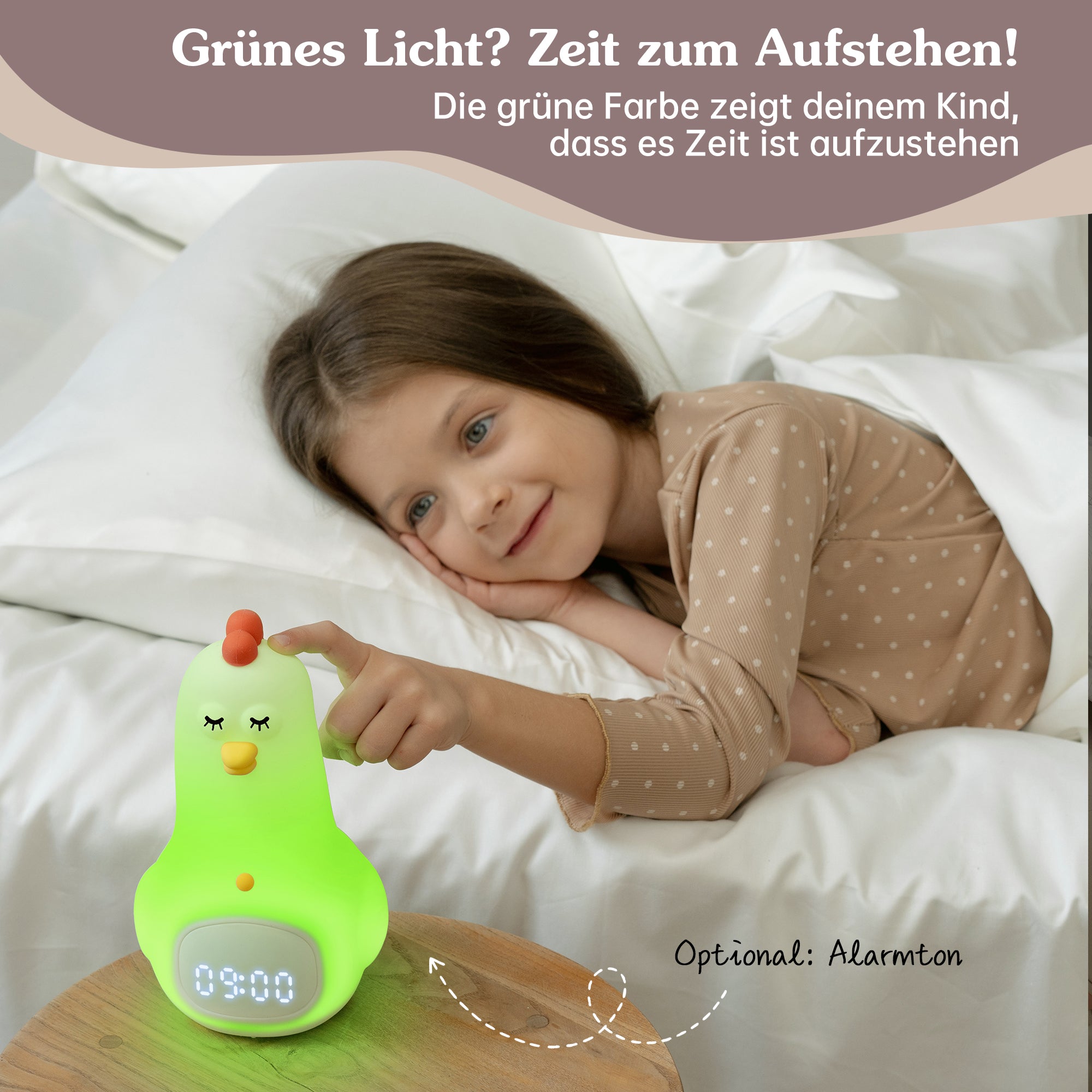 Schlaftrainer für Kinder mit App Huhn