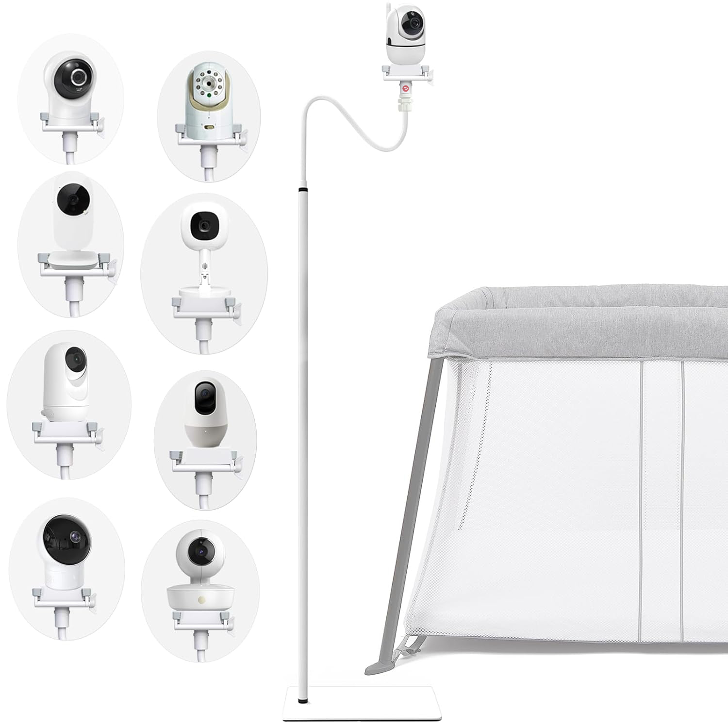 Babyphone-Halterung Universal Standard Weiß Stativ