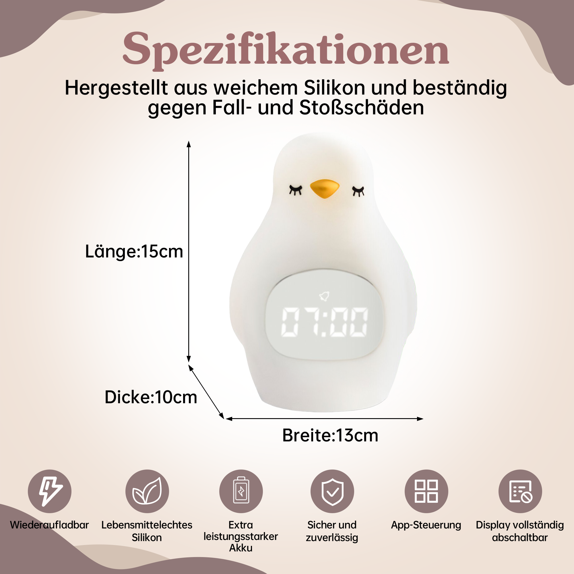 Schlaftrainer für Kinder mit App Pinguin
