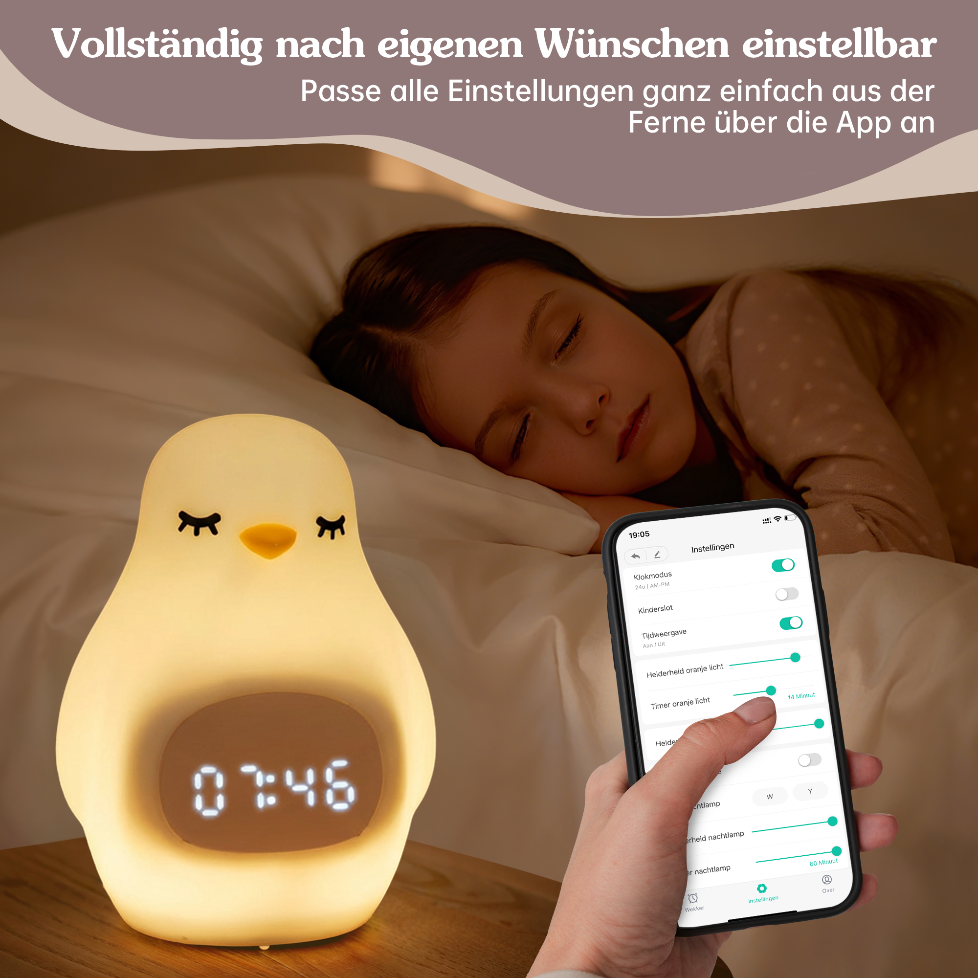 Schlaftrainer für Kinder mit App Pinguin