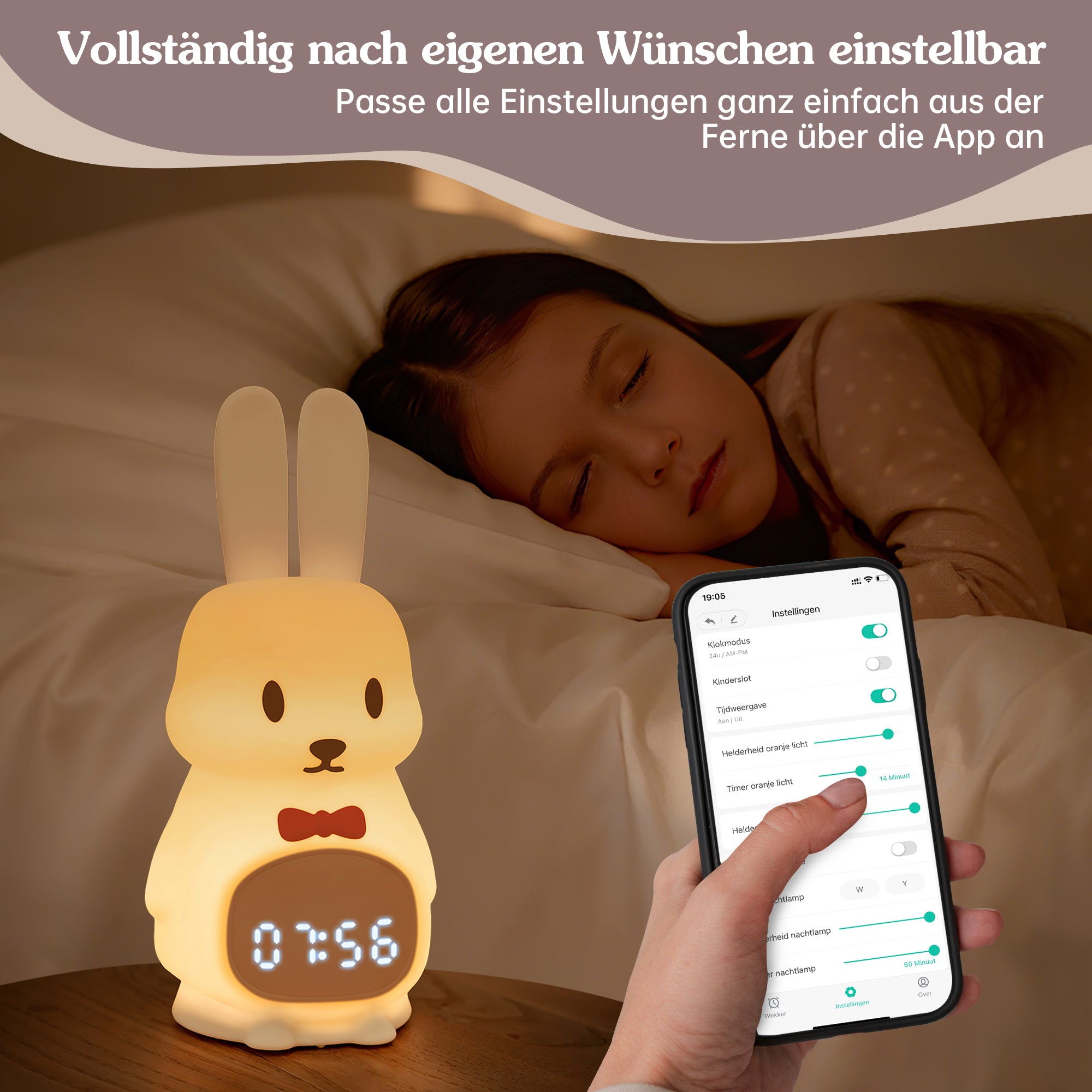 Schlaftrainer für Kinder mit App Kaninchen