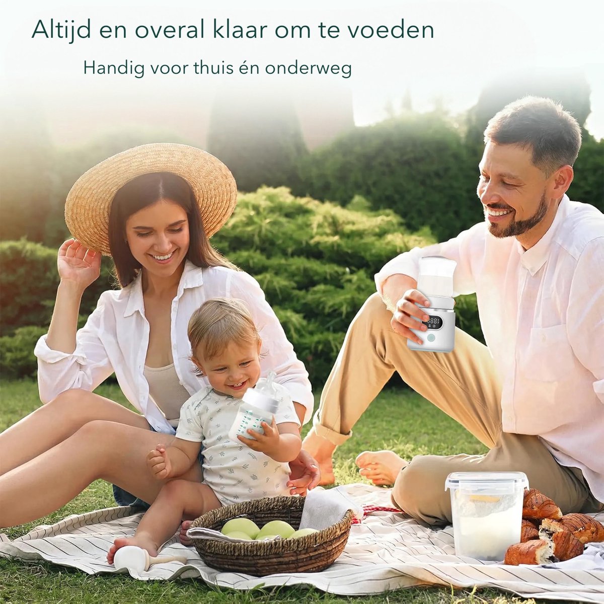 Compacte Flessenwarmer Draadloos Grijs