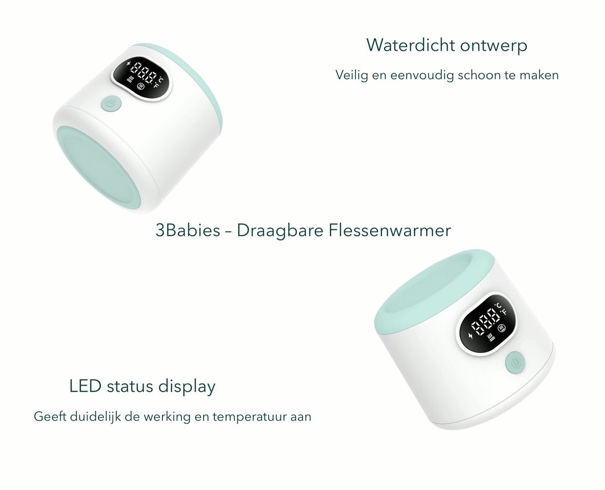 Compacte Flessenwarmer Draadloos Grijs