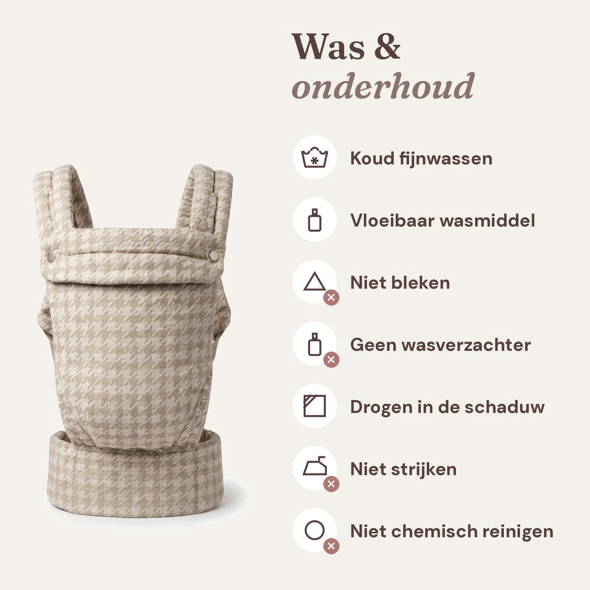 Ergonomische draagzak baby vanaf geboorte Beige