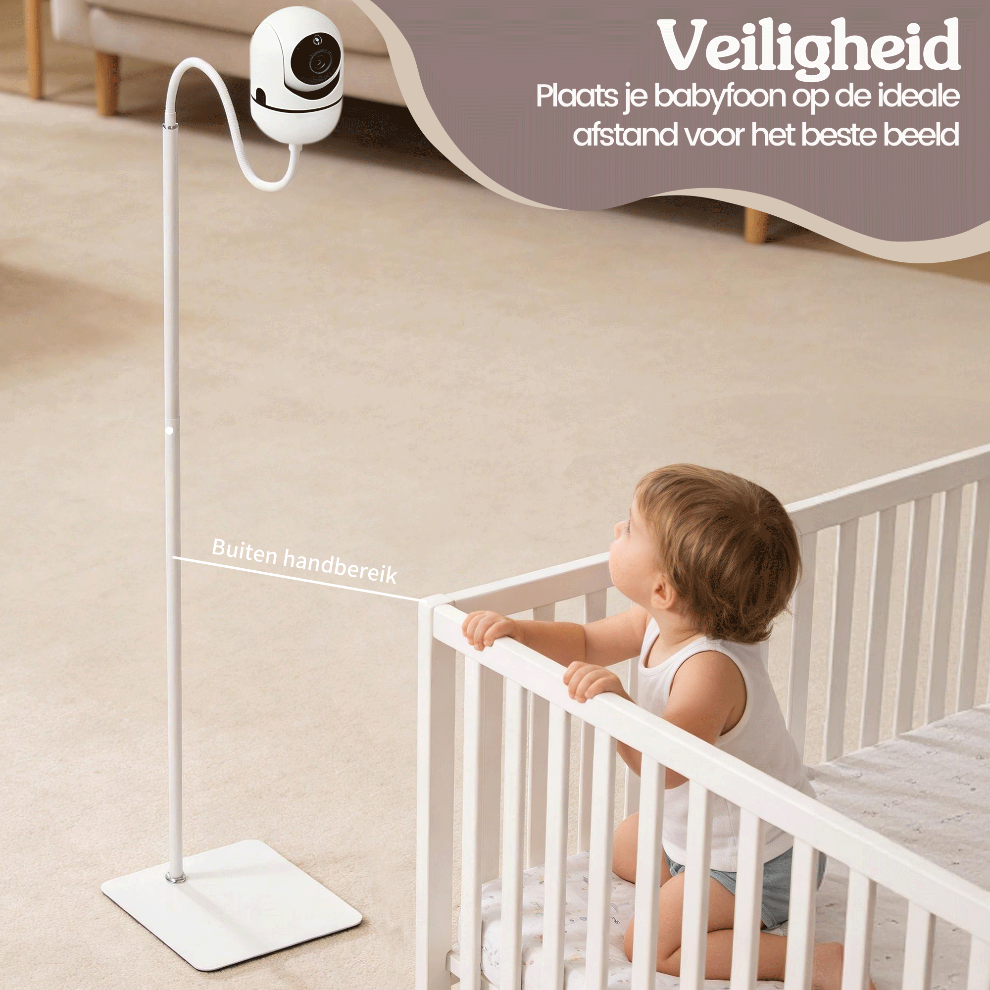 Babyphone-Halterung Universal Standard Weiß Stativ
