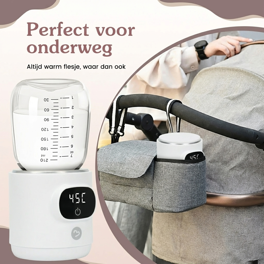 Tragbarer kabelloser Flaschenwärmer, Weiß