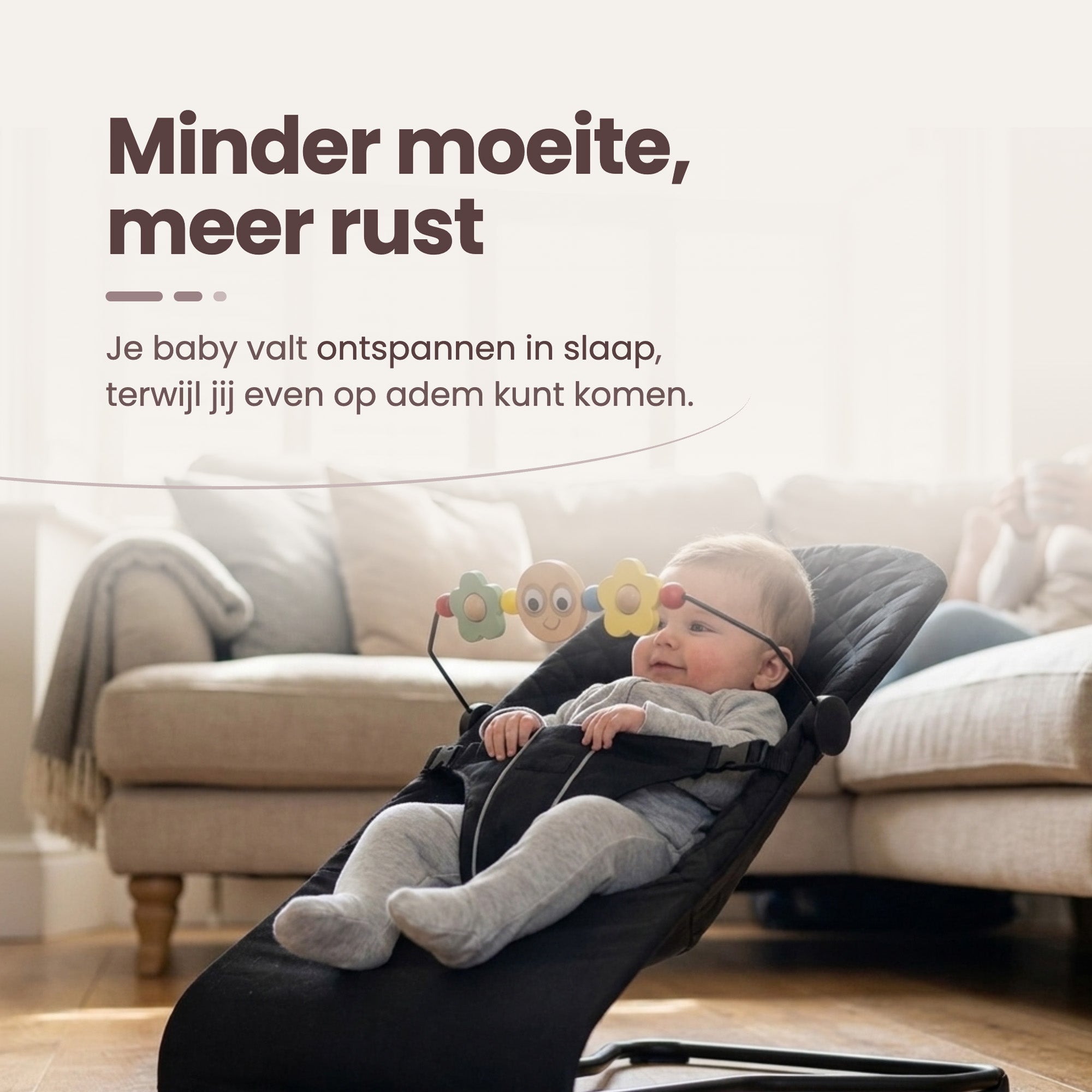 Baby Wipstoel Inklapbaar met Verstelbare Rugleuning Zwart