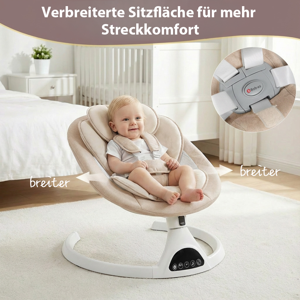 Elektrische Babyschaukel Babywippe mit Bluetooth Beige